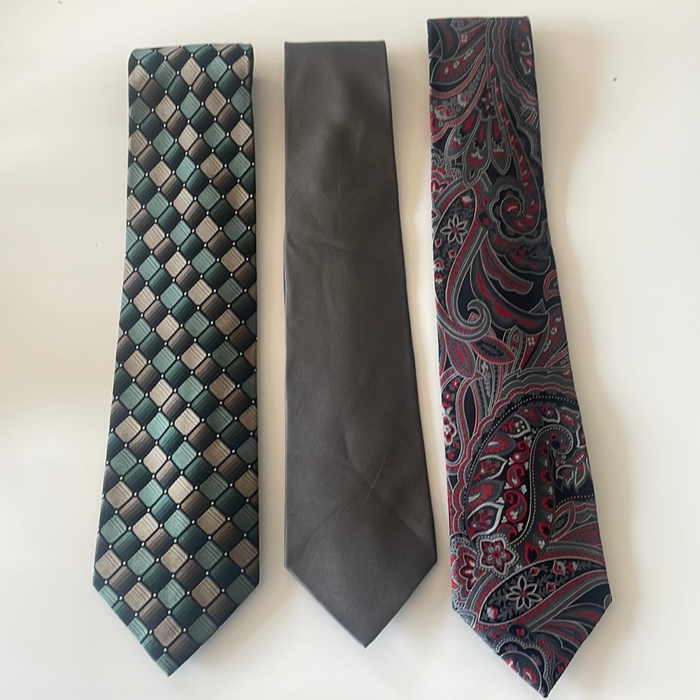 Bundle of 3 Stafford Performance and Essentials All Silk Neckties